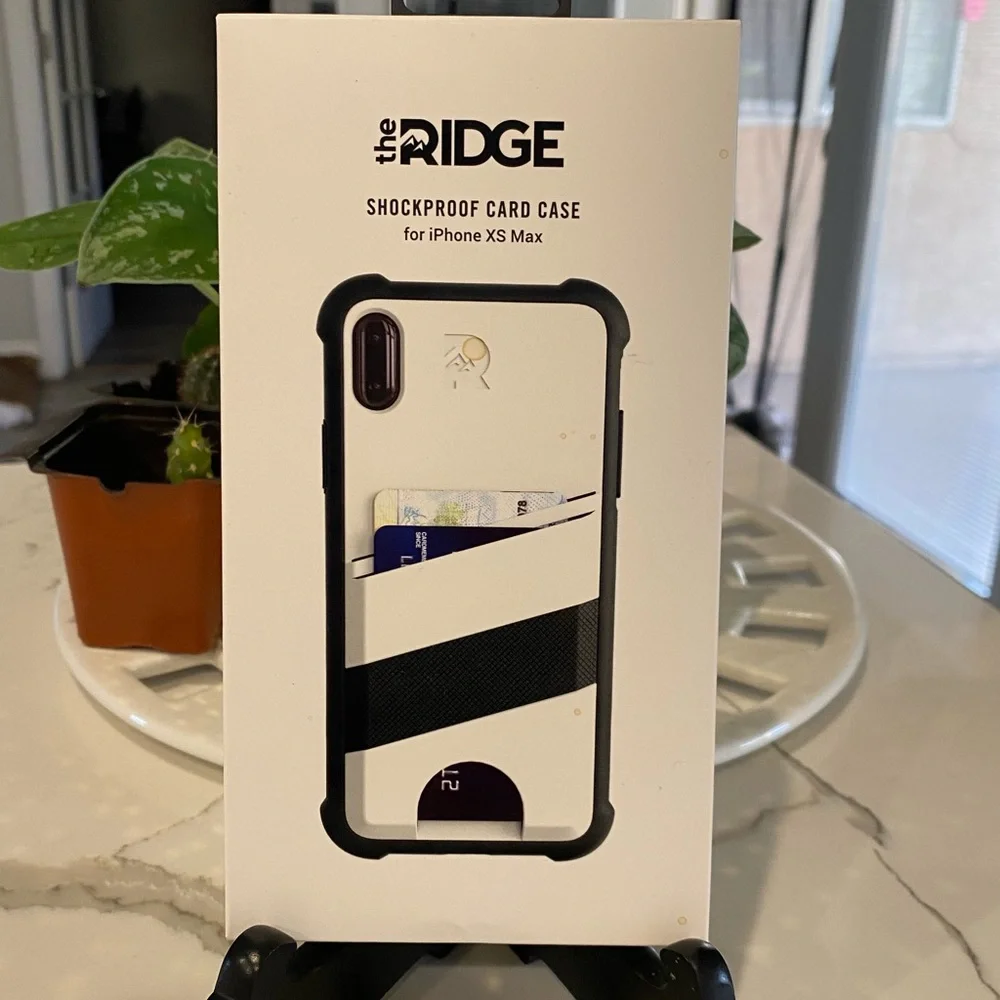 Shockproof Card Case - White and Black iPhone XS Max